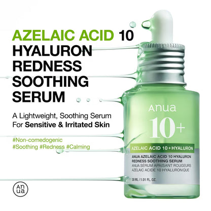 ANUA Azelaic Acid 10+ Hyaluron Redness Soothing Serum