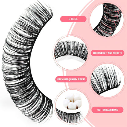 Set eyelashes 16 Piece