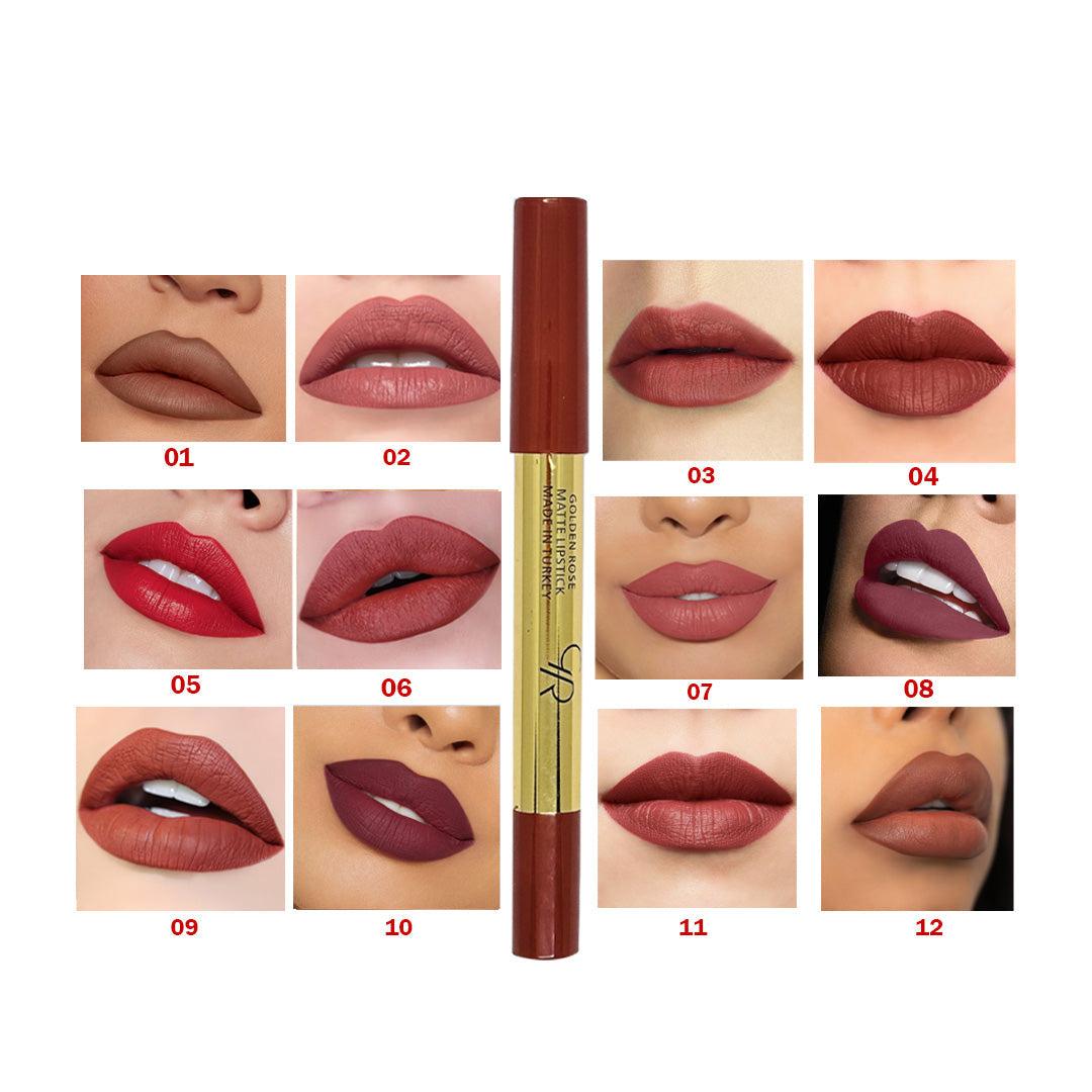 Golden rose lipstick  _ 12 different colours