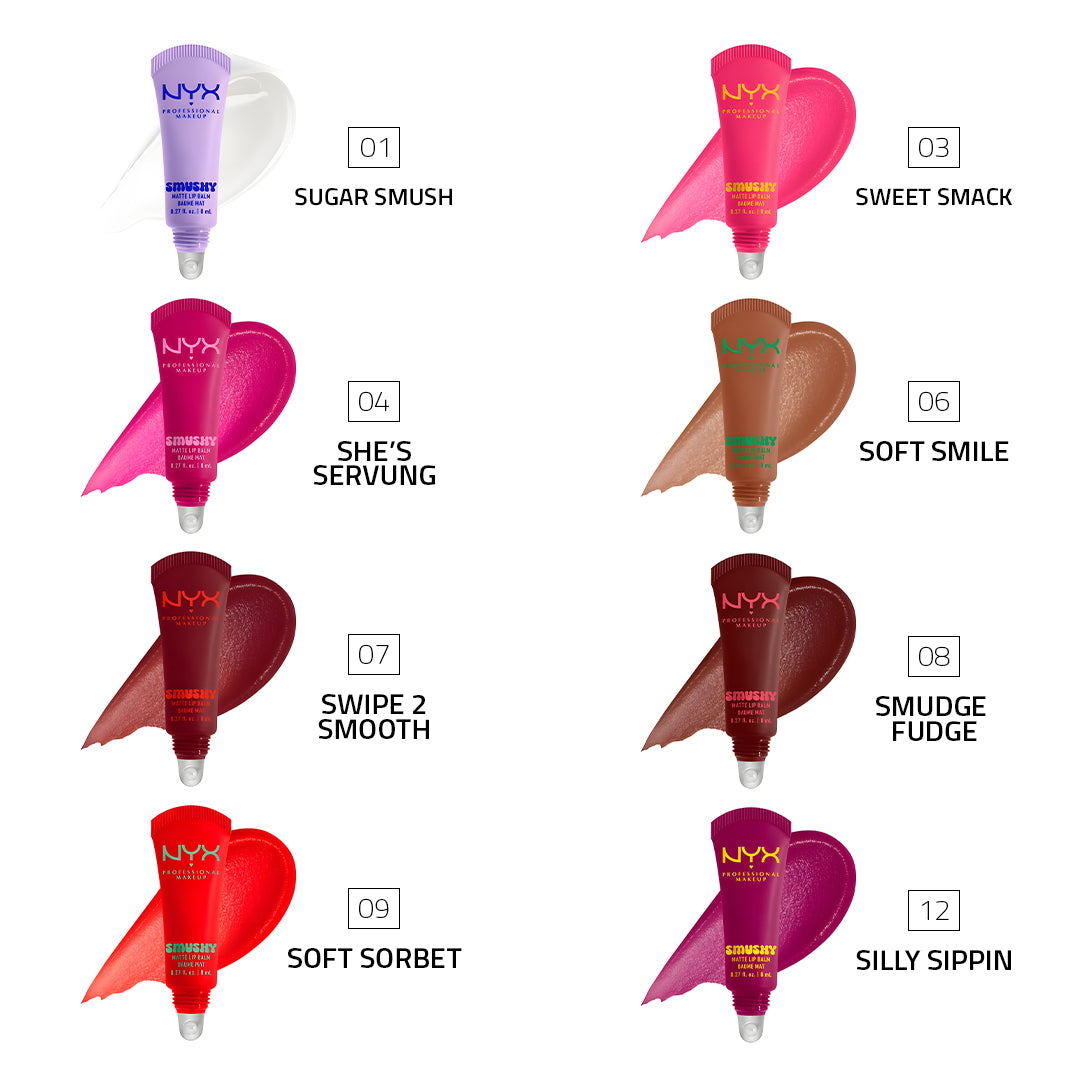 4 Pieces Offer - NYX Smushy Matte Lip Balm