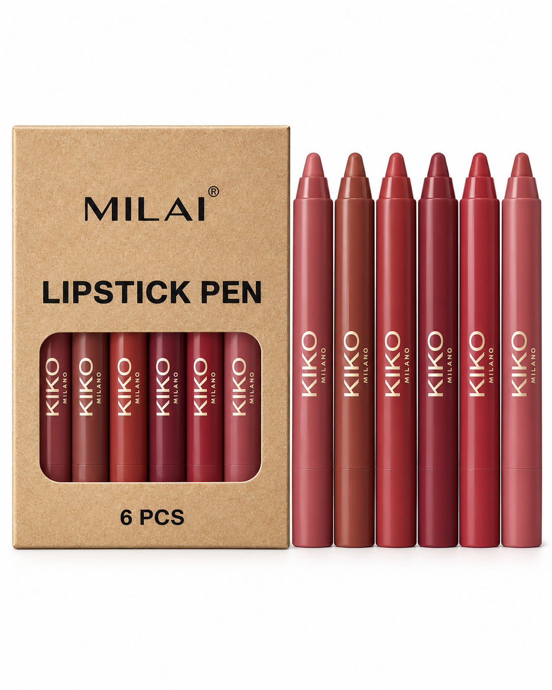 KIKO Milano Velvet Lip Pen Set – 6-Piece Lip Pen Collection | 50% OFF