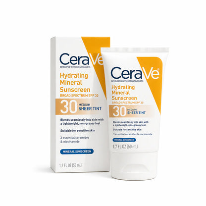 CeraVe Hydrating Mineral Sunscreen SPF 30 – Buy 1 Get 1 Free