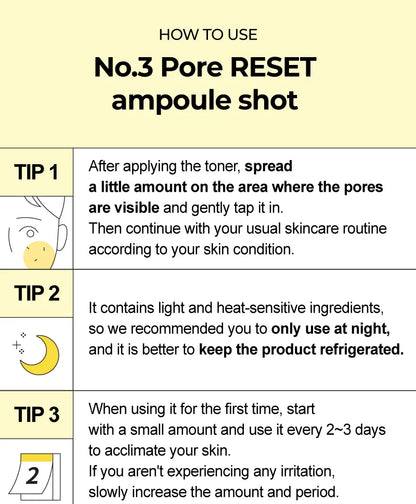 numbuzin - No. 3 Pore Reset Ampoule Shot