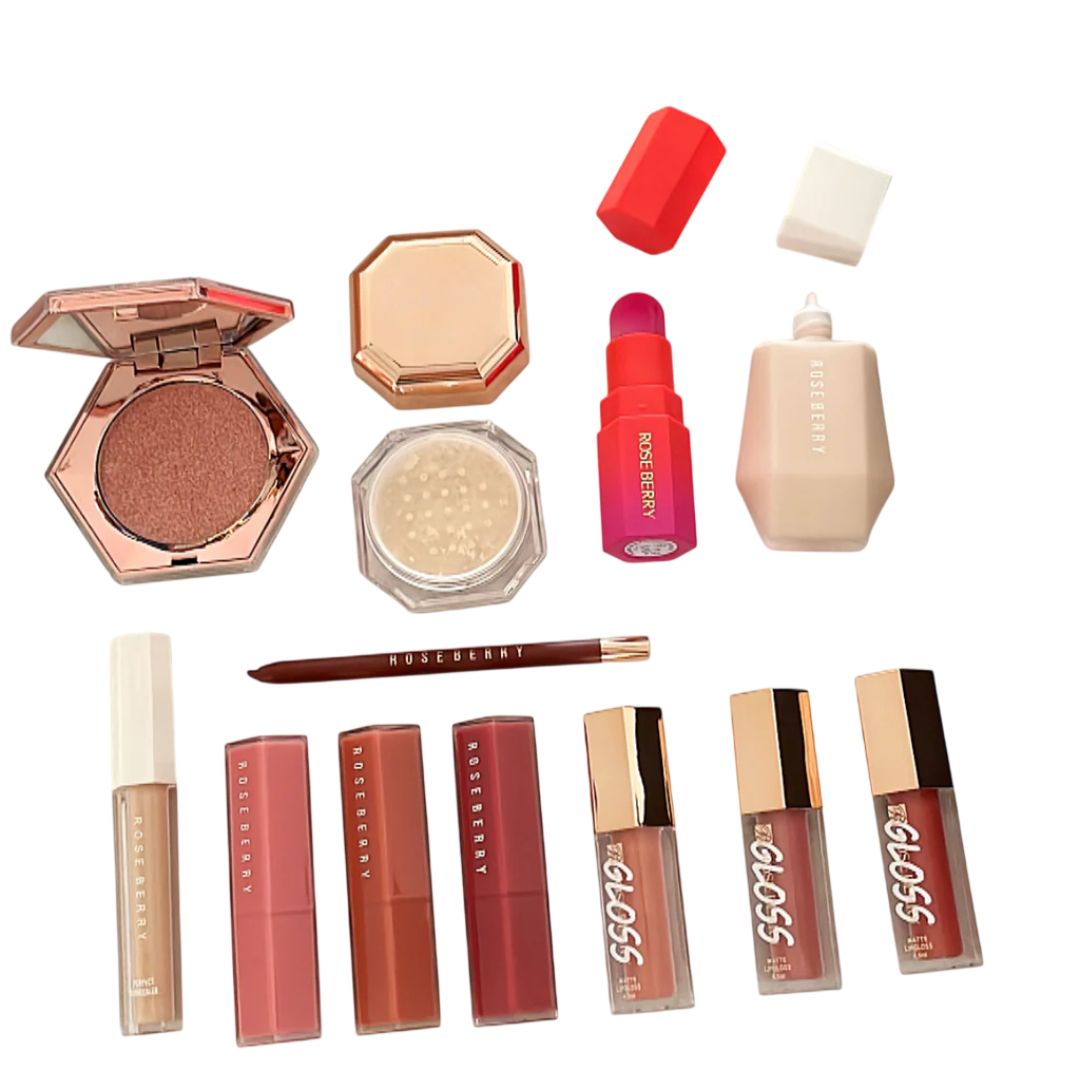 Rose berry makeup set _ 12 Pieces