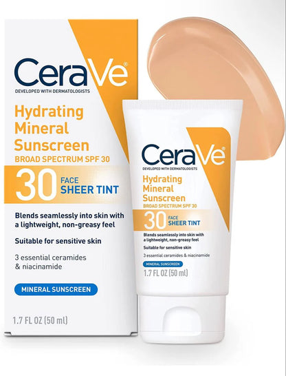 CeraVe Hydrating Mineral Sunscreen SPF 30 – Buy 1 Get 1 Free