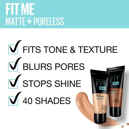 Maybelline foundation Fit Me Matte + Poreless